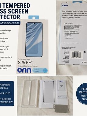 On Running Blue and White Tempered Glass Screen Protector for Samsung S25 FE